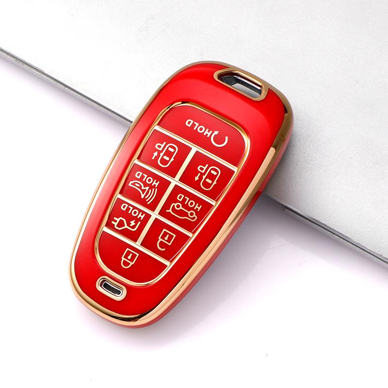 7/8 Buttons TPU Car Key Case Cover for Hyundai Sonata Sel Ev 6 Ev 8 IONIQ 5 NEXO Tucson Sonata 2020 Grandeur 2020 Sonata Limited