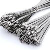 20-100PCS Heavy Duty Self-Locking Metal Cable Ties, Multi-Purpose Stainless Steel Zip Straps Fastening Rings for Exhaust Wrap & Cable Organizer