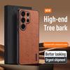 Slim Wood Grain Leather Case For Samsung Galaxy S26 Ultra S25 Edge S24 FE S23 S22 Plus A57 A37 A56 A36 A26 A16 A35 A25 A15 5G Shockproof Case Cover