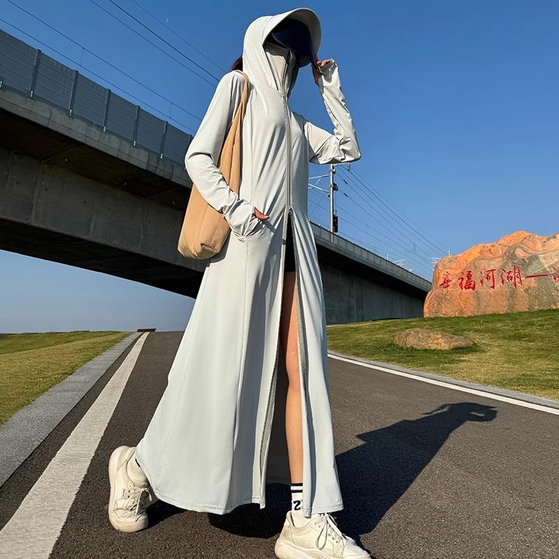 Sunscreen clothes women's long full body summer new anti-ultraviolet sunscreen clothes dress waist long skirt thin coat cardigan