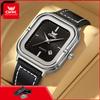 OPK 6065 Men's Watches Leather Strap Simple Casual Wristwatch 30M Waterproof Business Quartz Watch for Man