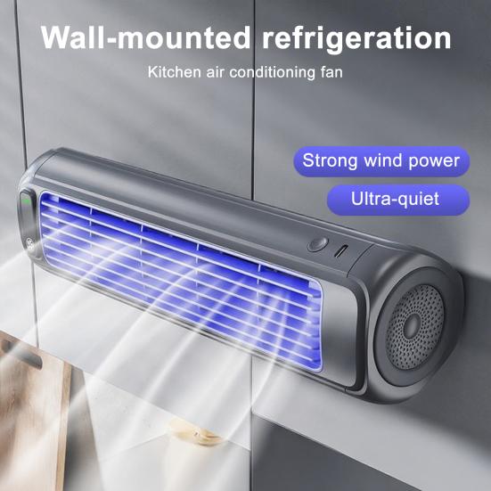 Portable Tower Fan Air Conditioner Fan Strong Airflow 3 Speeds Low Noise Rechargeable Quiet Energy Efficient Fan