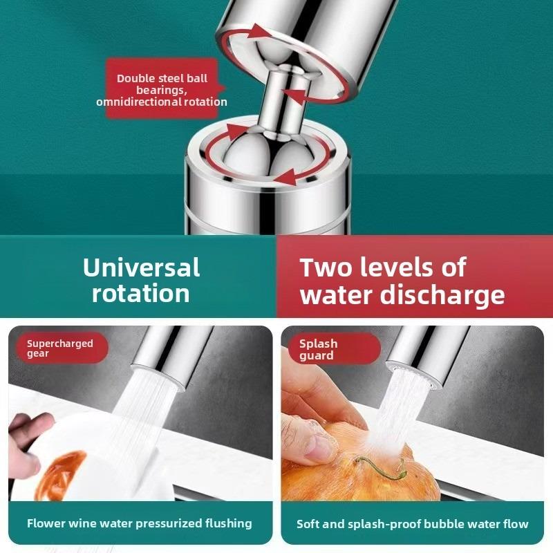 Faucet, Showerhead Extender, Kitchen Wash, Splash-proof, Universal Rotating Filter, Pressure-increasing Faucet, Bubbler
