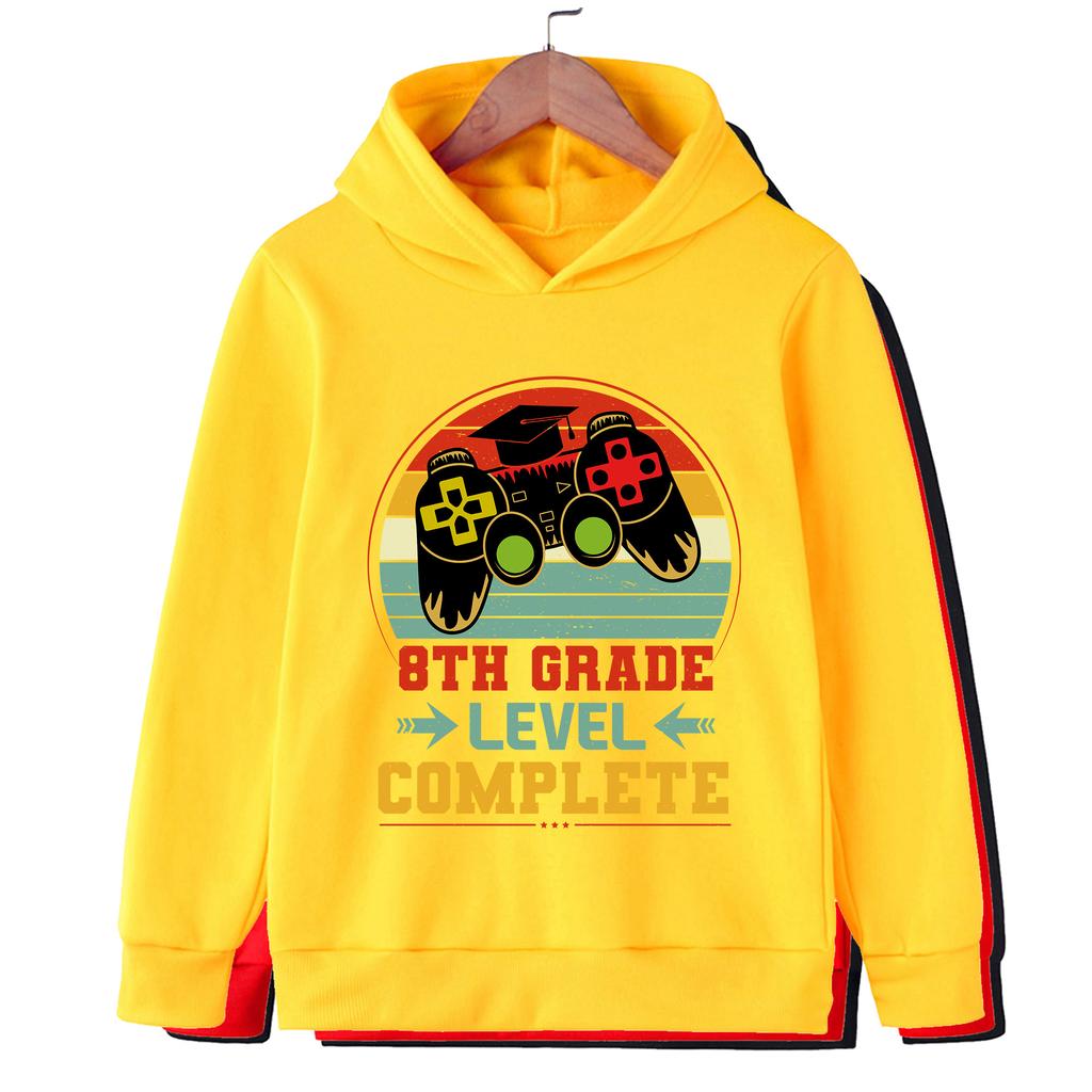 Kids Pullover Hoodie Game Controller Graphic Print Hooded Sweatshirt for Boys Girls Casual School Daily Tops Warm Fleece