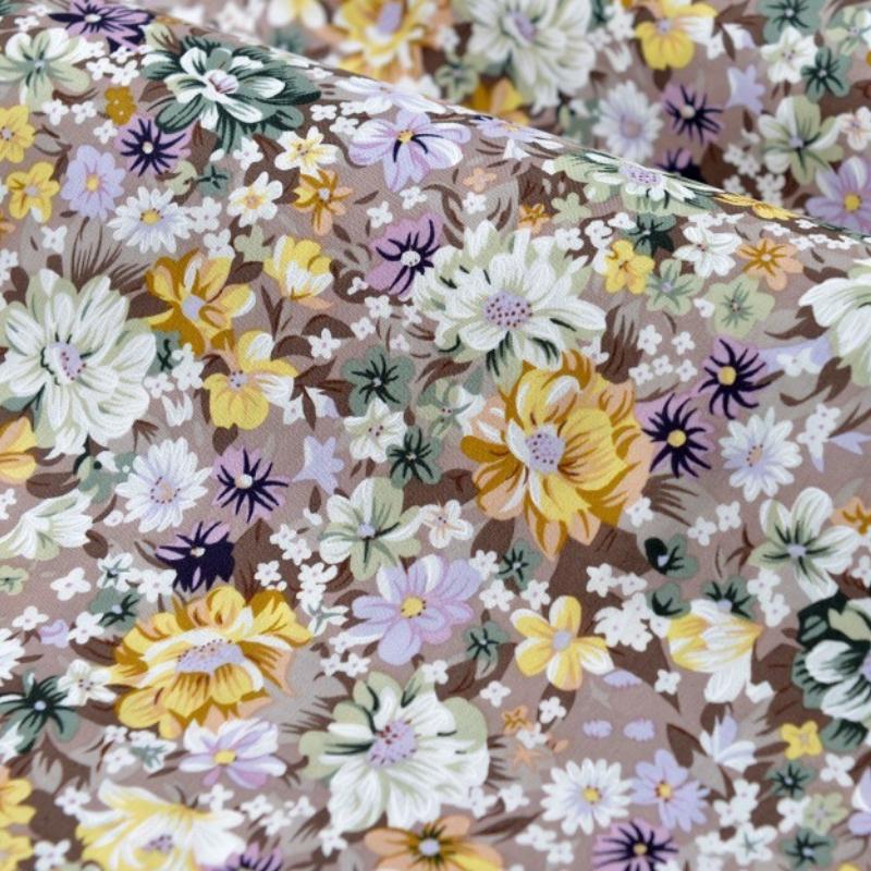 Classics Pastoral Floral Poplin Cotton Fabric DIY Children's Wear Cloth Make Bedding Quilt Decoration Home Sewing Cloth