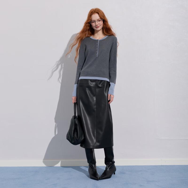 Women's Color-Block Knitted Pullover Sweater
