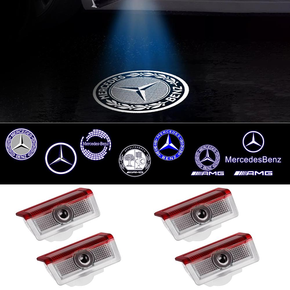 2Pcs Car Door Projector LED Laser Lights Welcome Lamp For Mercedes Benz AMG GL GLC GLE W166 GLS GLA X156 Class E200l E300L E450L