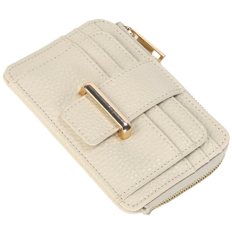 

[Alto Rose] ivory fragment case With coin purse IC card card case ladies bill bifold synthetic leather simple pass case Beautiful adult cute compact