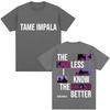Rock Band Tame Impala The Less I Know The Better Magliette Uomo Vintage Hip Hop Gotico Cotone Casual Oversize