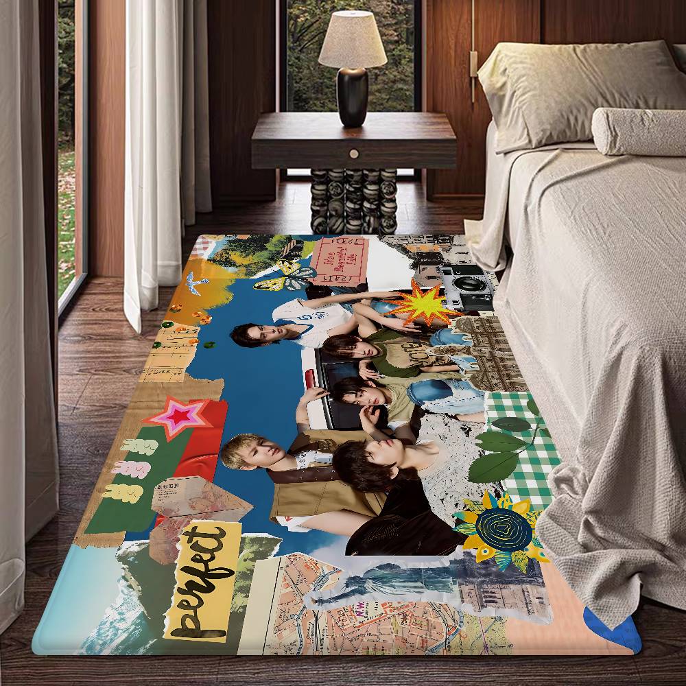 KPOP C-cORTIS Floor Mat Rectangle Anti-slip Home Soft Badmat Front Door Indoor Outdoor Mat Welcome Doormat