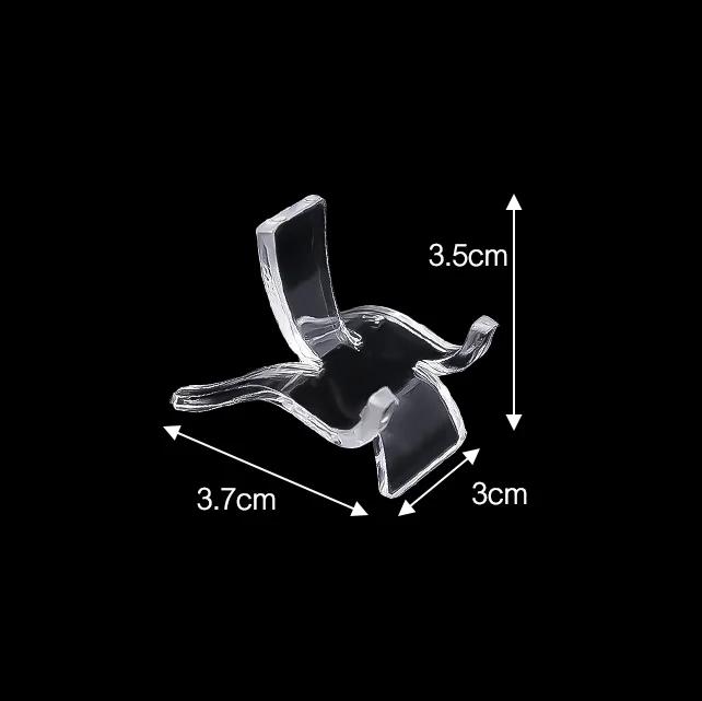 

10Pcs Mini Acrylic Stand Easel Clear Mineral Rock Pedestal Holder Coin Watch Support Display Rack for Exhibitions Home Decor 10PCS