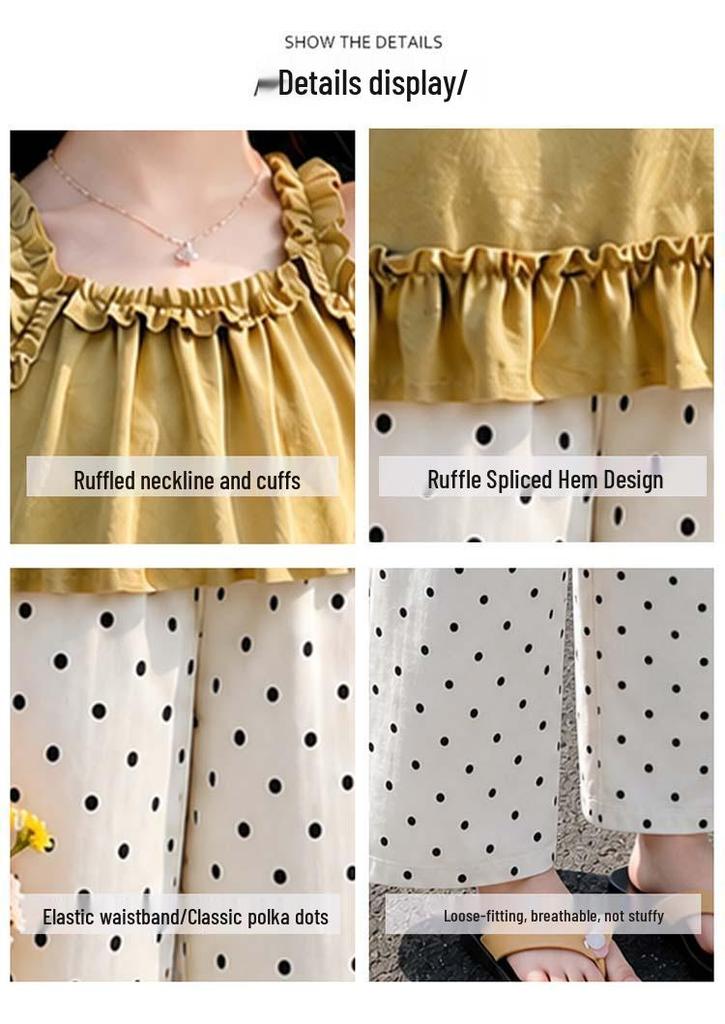 Stylish 2026 Girls' Sleeveless Doll Shirt & Two-Piece Summer Set