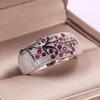Sell Plum Flower Branches Tree Pink/gGreen/Blue/Purple Engagement Ring for Women Anniversary Gift Fashion Jewelry
