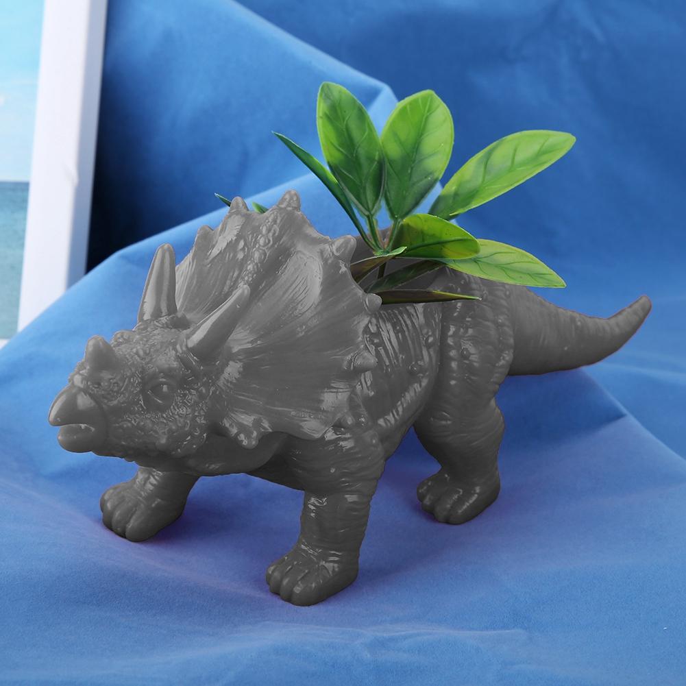 

Animal Triceratops Flower Pot Cactus Succulent Plant Pot Garden Decoration (Gray) серый