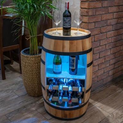 Cantinetta - Cooper Creativo - Botte di legno - Illuminazione LED - 30 bottiglie - 80cm Quercia