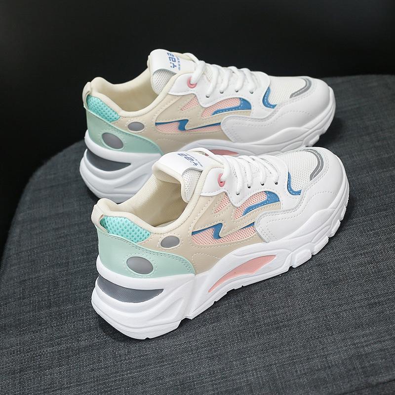 Daddy women's shoes tide 2025 autumn new versatile Internet celebrity Xiaobai mesh breathable casual sports shoes 811-1