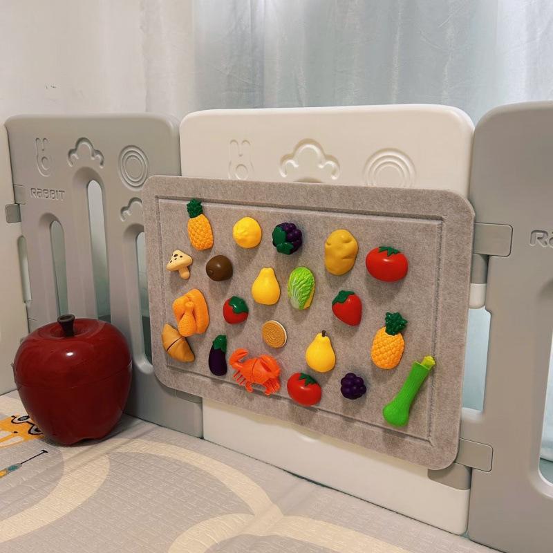 Children's Felt Fruit Picking Playset - Interactive Toy with Cuttable Fruits & Playful Backboard