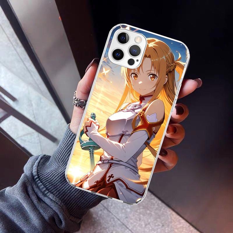 

Anime Sword Art Online SAO Phone Case For iPhone 17 Air 11 13 Mini 14 15 Plus 16 12 Pro Max 16E SE 7 8 Pattern Soft TPU Back Cov iPhone 14