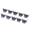 10Pcs/set Black Plastic CR2032 Battery Holder Vertical Half-Round Cell Coin Battery Socket Case Module For 3V Batteries