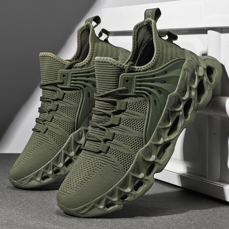 Yrzl Men'S Athletic Mesh Sneakers Lightweight Comfortable Running Shoes For Men Soft Sole Non Slip Casual Shoes Outdoor Walking