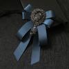 Band Handgefertigt Schleife Brosche Damen Strass Kristall Krawatte Britischer Stil Herren Anzug Hemdkragen Hochzeits Schmuck