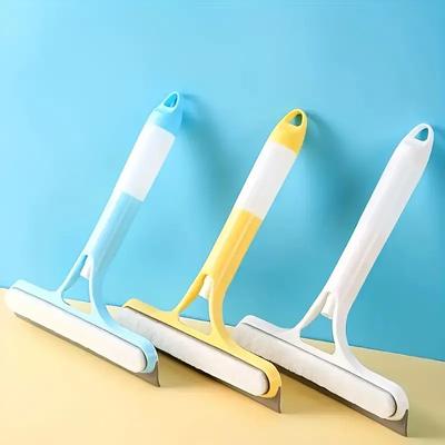 1Pc 3 In 1 Multifunction Cleaning Brush Water Wiper Scraper Squeegee for Home Car Window Glass Cleaning Tool with Sprayer Bottle