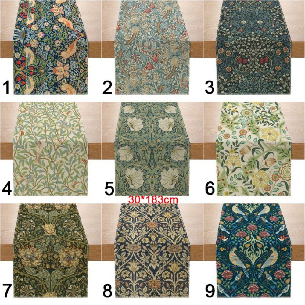 Blumenmuster Floraler Tischläufer Pastoraler Stil Tischdecke Tischdecke Heimdeko