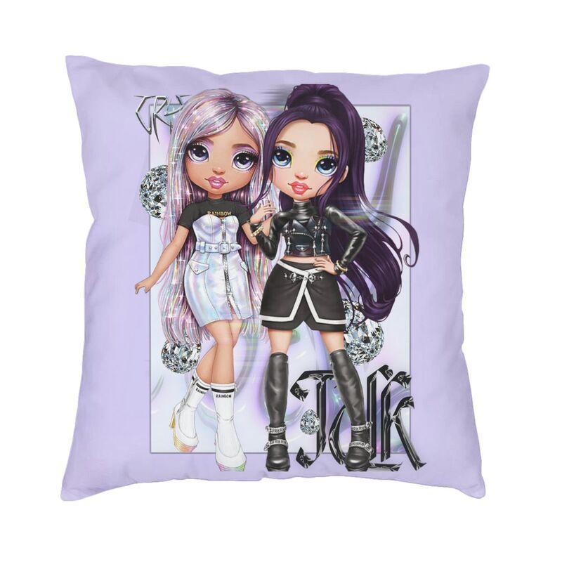 

Luxury Rainbow High Slumber Party Dolls Sofa Cushion Cover Polyester Throw Pillow Case Home Decorative Pillowcase 30x30cm