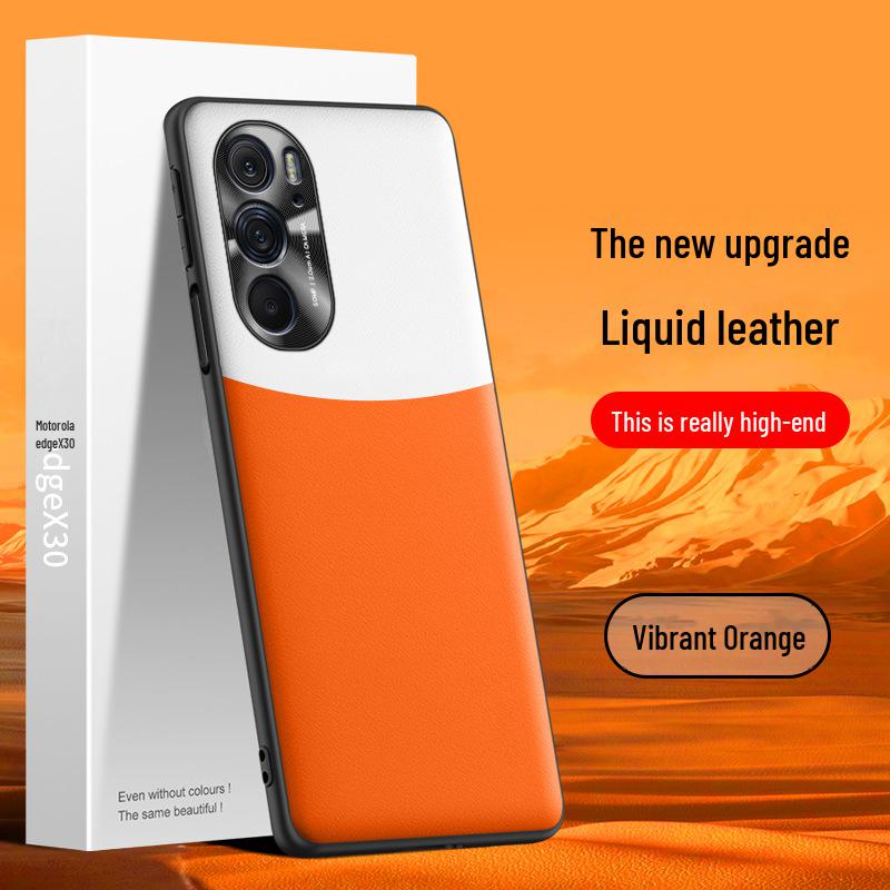 Motorola EdgeX30 Liquid Leather Protective Cover for Anti-Fall Protection - Single Piece Available