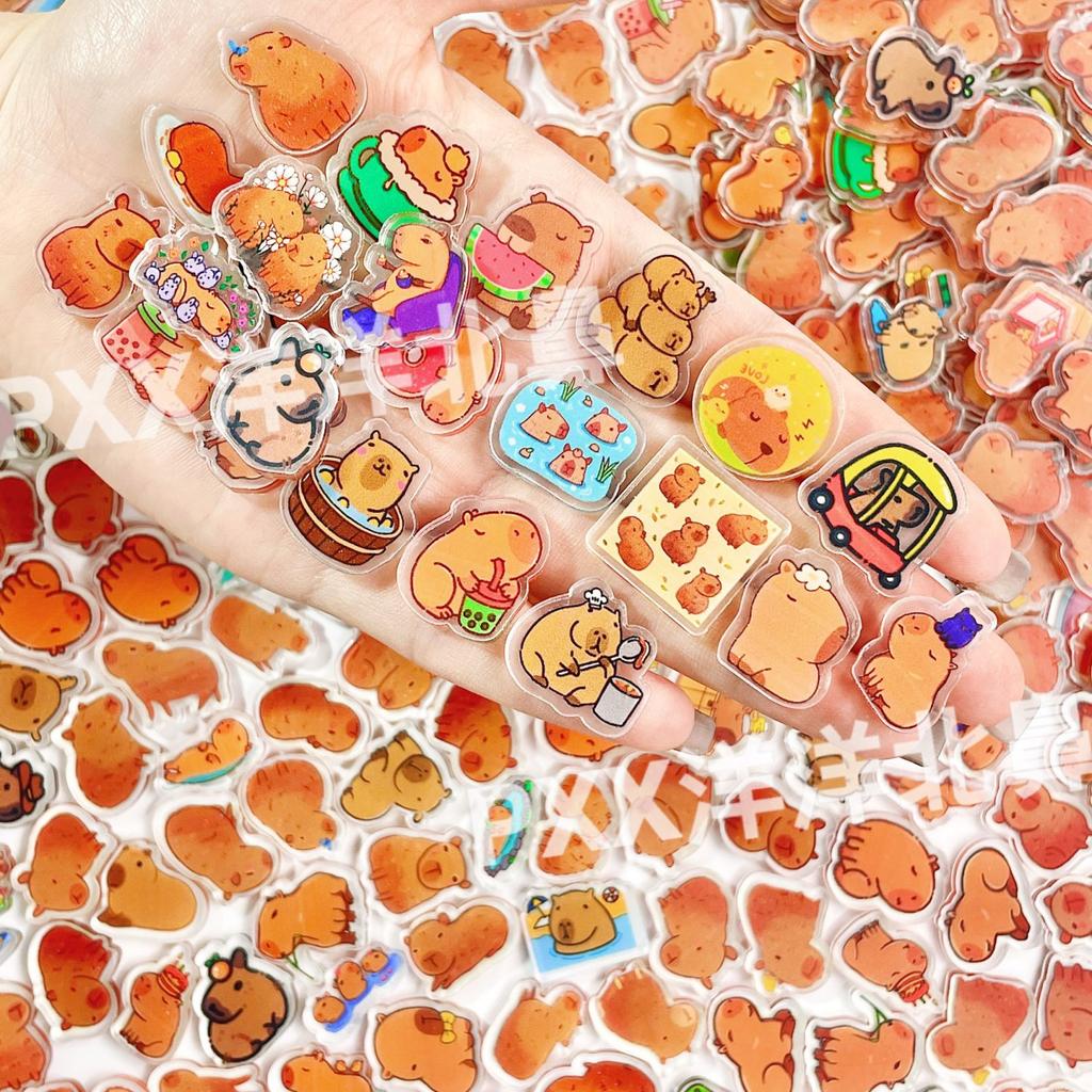 50-800 Stück 1/2 cm Mini-Capybara Acrylplatte DIY-Dekorationen für Kühlschrankmagnete Handyhüllen-Materialien Anime Cartoon Geschenke und Spielzeug