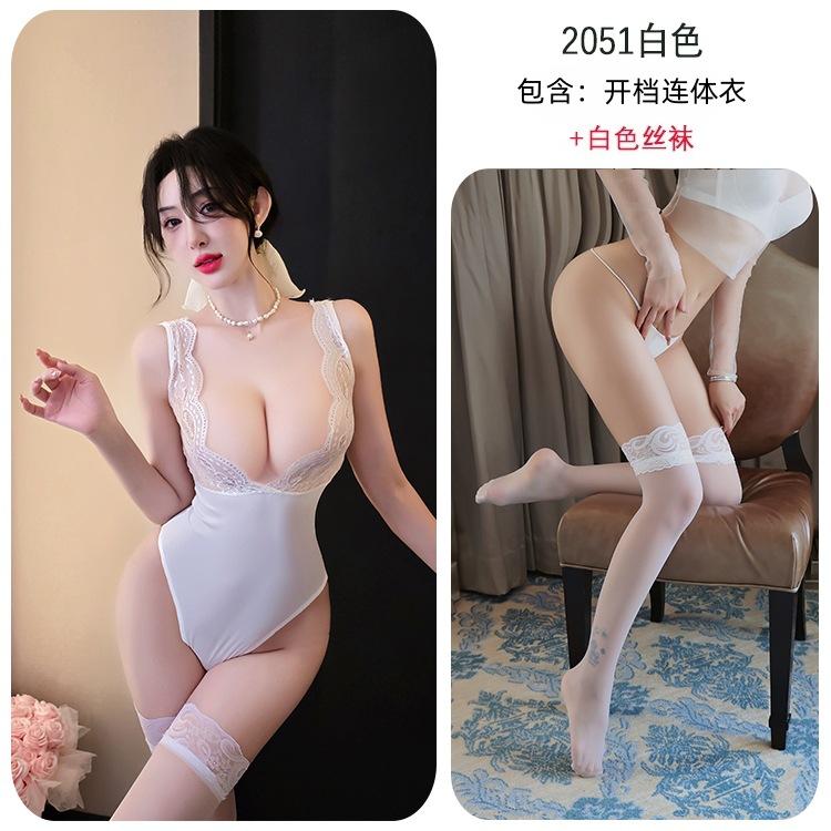Sexy lingerie sexy lace stitching tight onesie hot seduction passion suit women