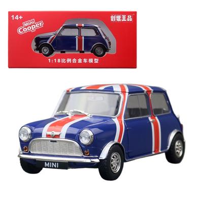 1/18 Mini Cooper Rallye 1967 Monte Carlo Rennen Diecast Legierung Spielzeugauto Fahrzeugmodell Freilauf Räder Sammlung Geschenk für Kinder Jungen