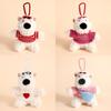 West Highland Terrier Pendant Plush Toy Puppy Car Keychain Dog Doll Accessories