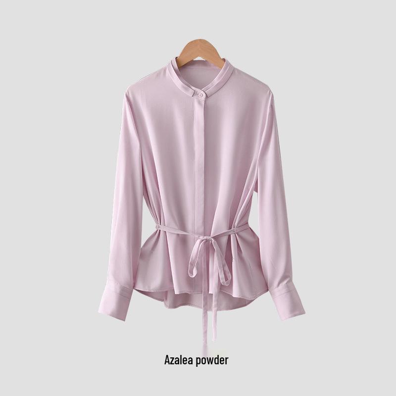 

Rong Tai Cloud Sense Non-Iron Skin-Friendly French Waist Tie-Up Women s Shirt - Spring 2026 New Arrival. Small