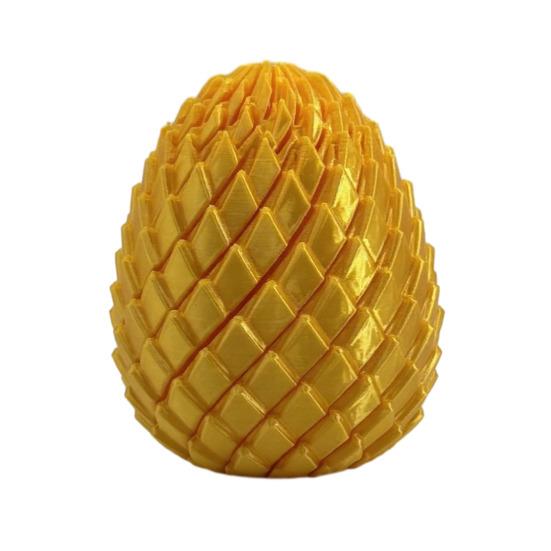 

Twist Fidget Dragon Egg Figurine 3D Printed Spiral Dragon Egg Toy Rotating Fidget Puzzle Toy for Stress Relief Easter Basket Stuffers золотистый