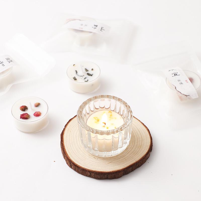Handmade Scented Candle Favors - Chinese Style Dried Flower Tea Lights for Weddings & Festivals