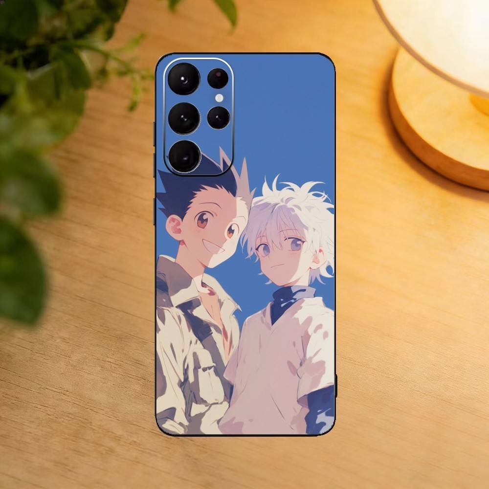 Gon & Killua Hunter X Hunter Handyhülle Für Samsung S25,24,21,22,23,30,Ultra,20,Plus,Fe,Lite,Note Weiche Schwarze Hülle