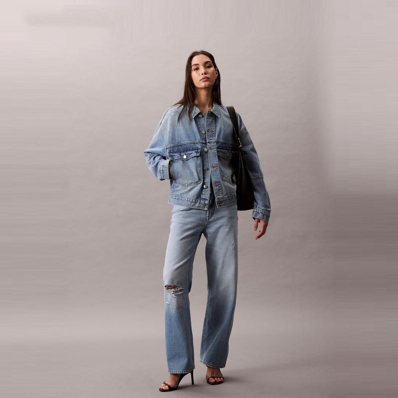 Calvin Klein Vintage Fashion Versatile Comfortable Denim Jacket Women Jackets 47C730G