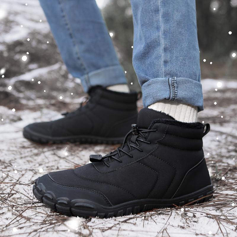 Winter Plush Snow Boots Thick Soled Anti-slip Cotton Shoes Men Women Short Ankle Boots Wear-resistant Outdoor Sneakers