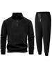 Men's Fleece Half Zip Sweatshirt and Joggers Set