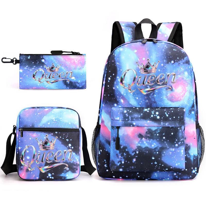 Backpack cute student schoolbag pink schoolbag couple backpack heat transfer printing backpack