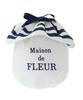 Maison de Fleur gefütterter Jacquard-Kordelzugbeutel mit Band, Weiß, Größe F, 08000481700