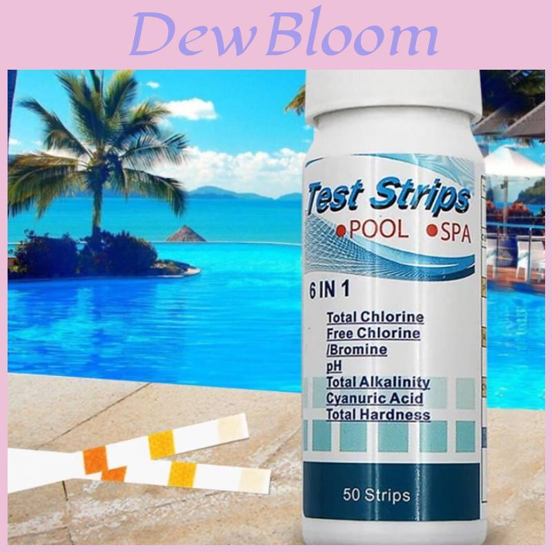 Pool Water Test Strips 6 In 1 Ph Chlorinity Hardness And Alkalinity For Home And Commercial Pools
