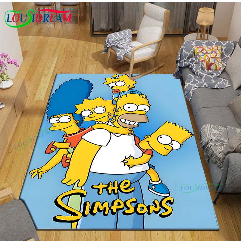 Hot Cartoon TV Role Printed Carpet Outdoor Rug Area Rug Non-slip Carpet Bedroom Decor Carpet for The-A-Simpsons Room Gift
