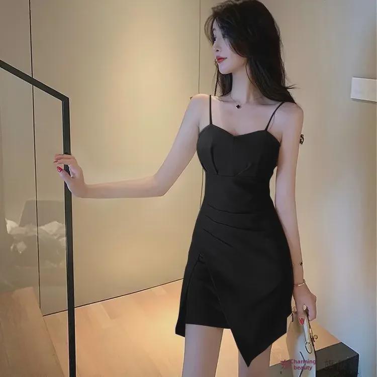 2024 Summer French Sexy Irregular Sling Dress