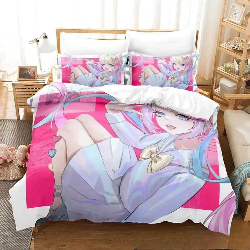 3D Print Anime Needy Streamer Overload Bedding Set Boys Girls Twin Queen King Size Duvet Cover Pillowcase Bed Boys Adult