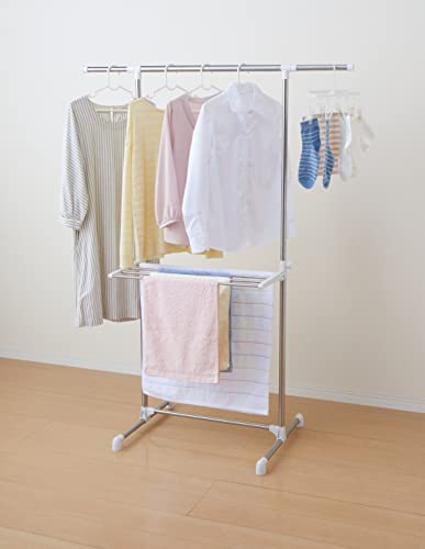 Pearl Metal Laundry Drying Rack, Indoor Clothes Drying Rack, T-Shaped, Extendable, Easy Assembly, N-7560