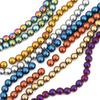Nano-Plated Black Round Beads: Electroplated DIY Jewelry Accessories