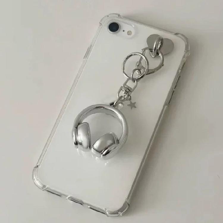 Headphone Carabiner Keychain Vibranting Color Transition Decoration for Keys Bags or Zippered Compact Travel Companions