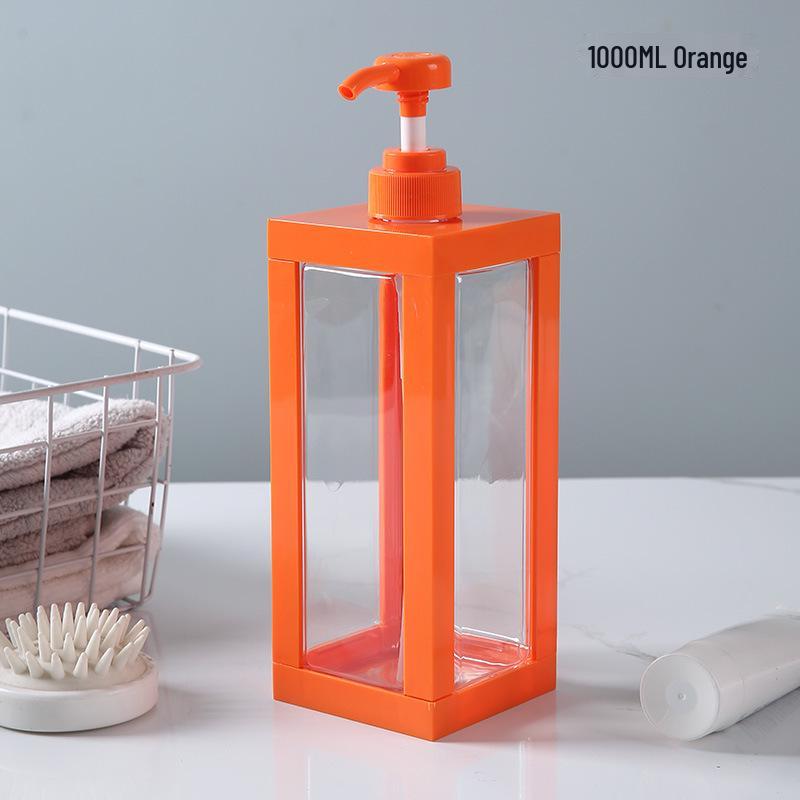 Transparente Spenderflasche mit großem Fassungsvermögen zum Drücken für Lotion, Duschgel und Handseife.